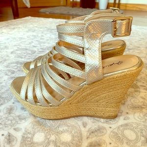 ✨Silver summer wedge sandal